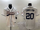 Men's Detroit Tigers #20 Spencer Torkelson White With Patch Cool Base Stitched Jersey,baseball caps,new era cap wholesale,wholesale hats